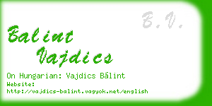 balint vajdics business card